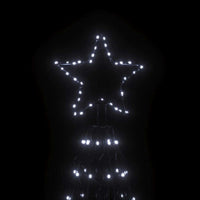 HKM-912659 Illuminated Cone Christmas Tree with 1400 Cool White LEDs, Indoor/Outdoor Use, 160 x 500 cm