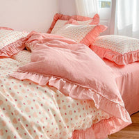 HKM-912659 Spring and Autumn Floral Cotton Bedding Set for 0.9m to 1.8m Beds