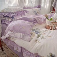 HKM-912659 Spring and Autumn Floral Cotton Bedding Set for 0.9m to 1.8m Beds