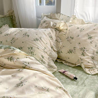 HKM-912659 Spring and Autumn Floral Cotton Bedding Set for 0.9m to 1.8m Beds