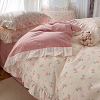 HKM-912659 Spring and Autumn Floral Cotton Bedding Set for 0.9m to 1.8m Beds