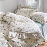 HKM-912659 Spring and Autumn Floral Cotton Bedding Set for 0.9m to 1.8m Beds