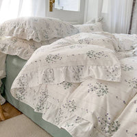 HKM-912659 Spring and Autumn Floral Cotton Bedding Set for 0.9m to 1.8m Beds