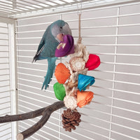 HKM-912787 Natural Material Parrot Swing Toy for Birdcage Accessories