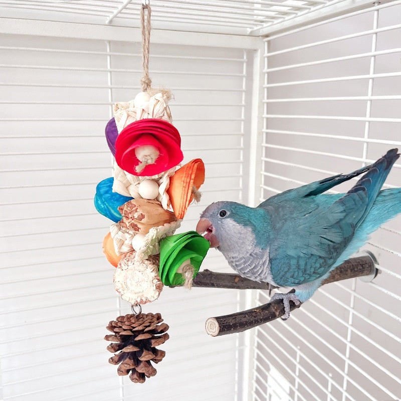 HKM-912787 Natural Material Parrot Swing Toy for Birdcage Accessories