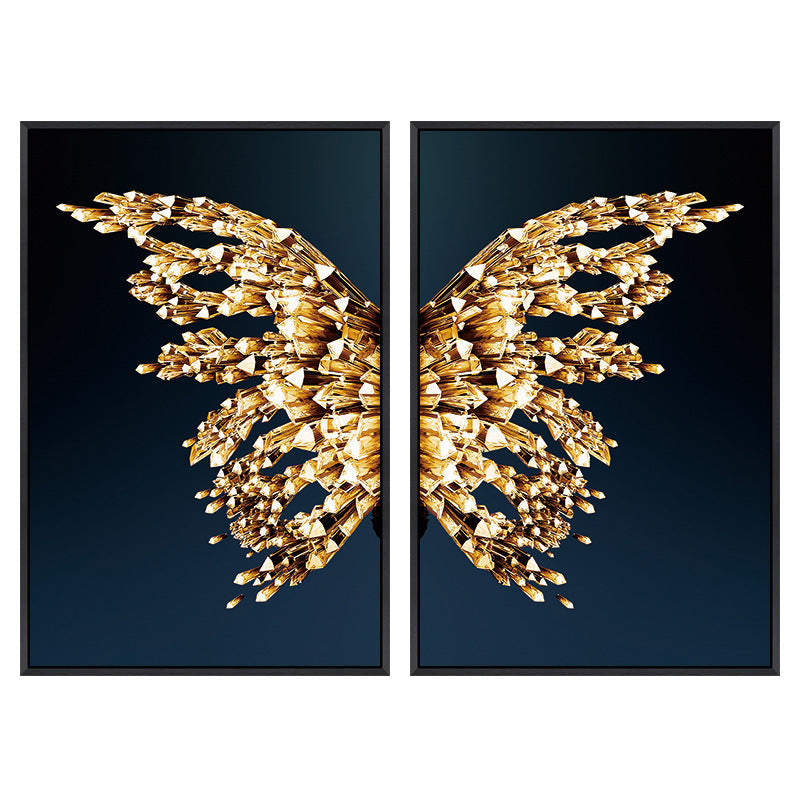 HKM-912851 Golden Butterfly Wings Decorative Artwork - Available in Multiple Sizes