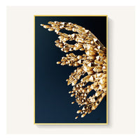 HKM-912851 Golden Butterfly Wings Decorative Artwork - Available in Multiple Sizes