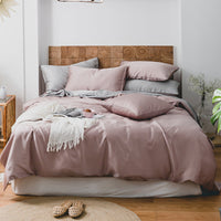 HKM-912851 Summer Light Luxury Tencel Four-Piece Bed Set - Soft Ice Silk Feel, 100% Lyocell Fiber
