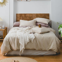 HKM-912851 Summer Light Luxury Tencel Four-Piece Bed Set - Soft Ice Silk Feel, 100% Lyocell Fiber