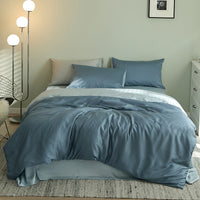 HKM-912851 Summer Light Luxury Tencel Four-Piece Bed Set - Soft Ice Silk Feel, 100% Lyocell Fiber