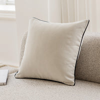 HKM-912979 Chenille Pillow Case for Sofa and Bed - Blue Bell, Herringbone, Houndstooth, Rabbit Hair Designs, 43x43cm & 45x45cm
