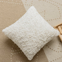 HKM-912979 Chenille Pillow Case for Sofa and Bed - Blue Bell, Herringbone, Houndstooth, Rabbit Hair Designs, 43x43cm & 45x45cm
