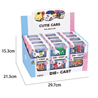 HKM-913107 Cute 1/64 Scale Pull Back Metal Model Car - Alloy Truck Toy for Kids Ages 3 and Up