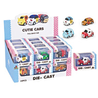HKM-913107 Cute 1/64 Scale Pull Back Metal Model Car - Alloy Truck Toy for Kids Ages 3 and Up