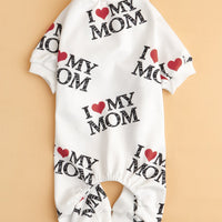 HKM-913107 Lightweight Summer Dog Jumpsuit in Black and White - Casual Four-Corner Sweater Design