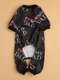 HKM-913107 Lightweight Summer Dog Jumpsuit in Black and White - Casual Four-Corner Sweater Design