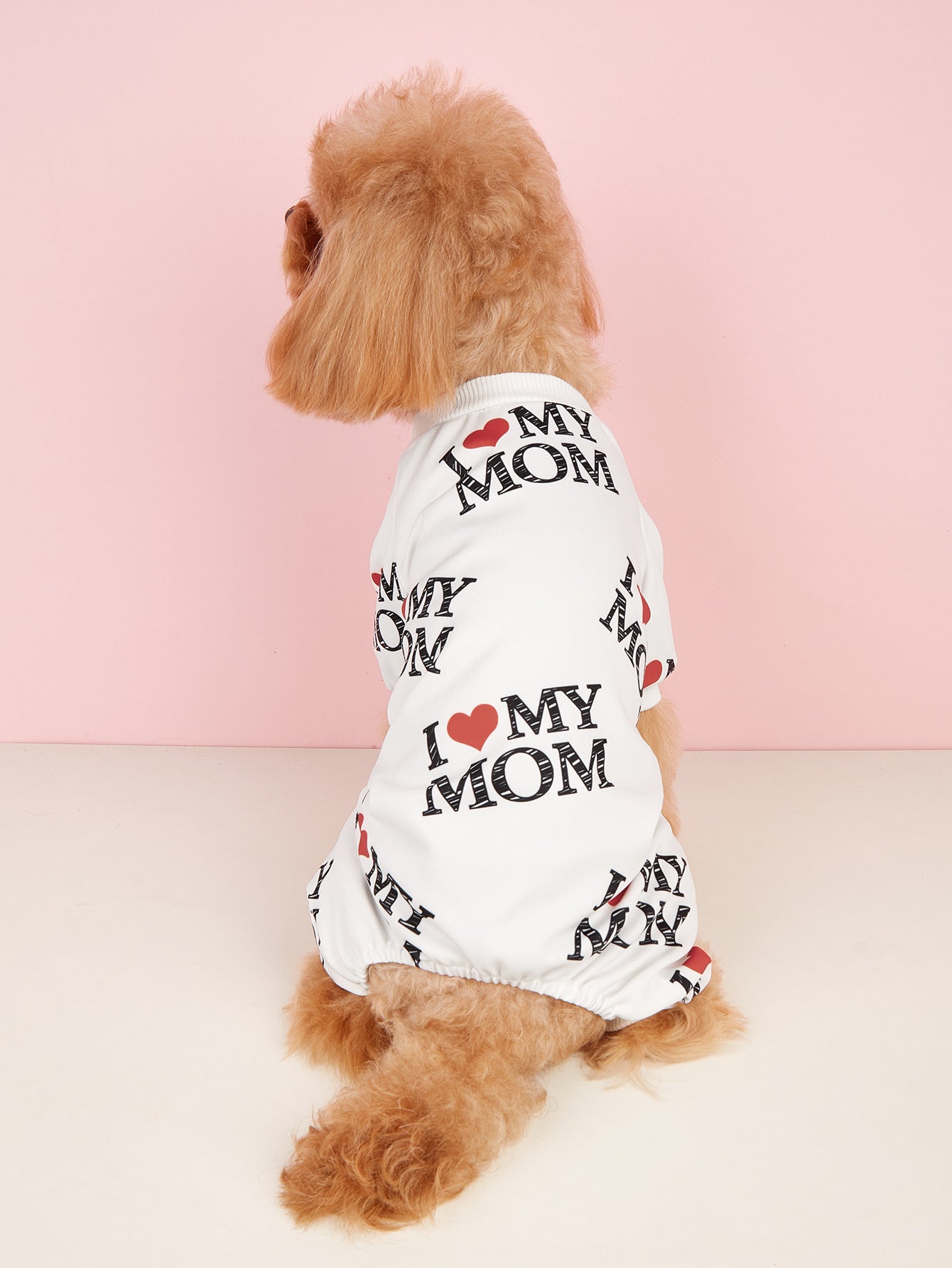 HKM-913107 Lightweight Summer Dog Jumpsuit in Black and White - Casual Four-Corner Sweater Design