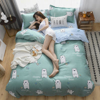 HKM-913171 Luxurious Plant Cashmere Four-Piece Bedding Set, All-Season Comfort
