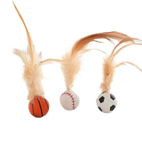 HKM-913299 Interactive Cat Feather Bouncy Balls for Self-Entertainment and Exercise