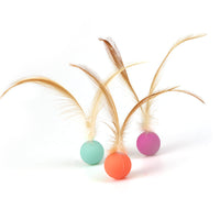 HKM-913299 Interactive Cat Feather Bouncy Balls for Self-Entertainment and Exercise