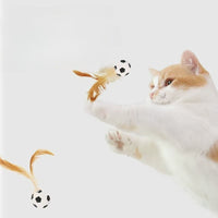 HKM-913299 Interactive Cat Feather Bouncy Balls for Self-Entertainment and Exercise