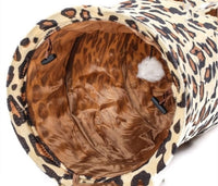 HKM-913363 Long Plush Cat Tunnel for Play and Exploration - 125cm x 25cm