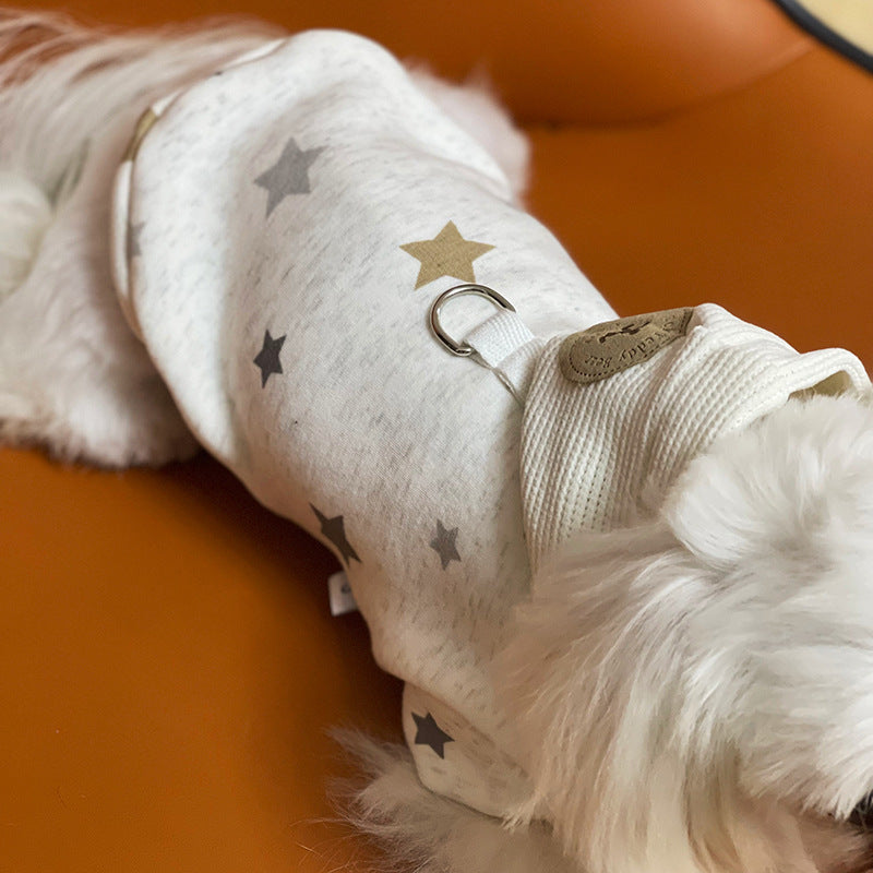 HKM-913427 Casual Cartoon Cotton Dog Clothes for All Sizes