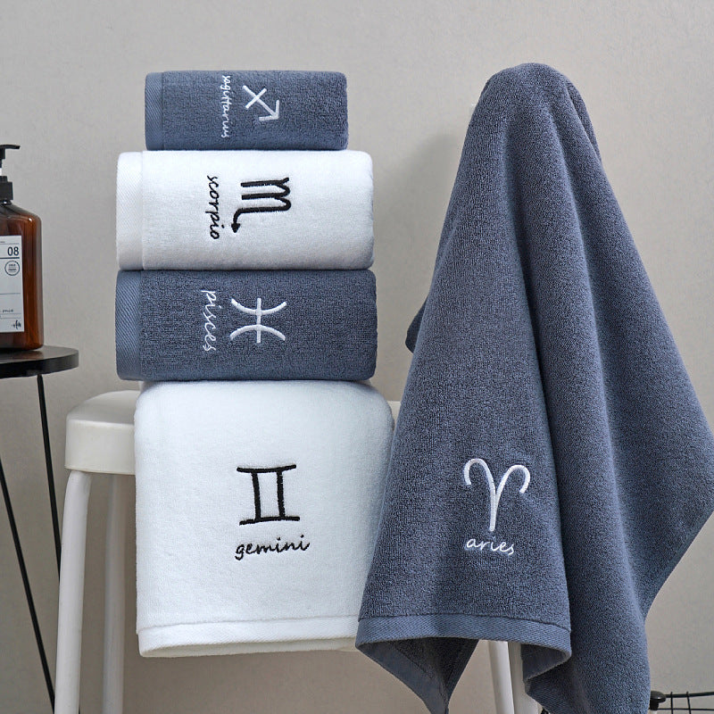 HKM-913427 Cotton Constellation Bath and Beach Towels in Multiple Zodiac Color Options