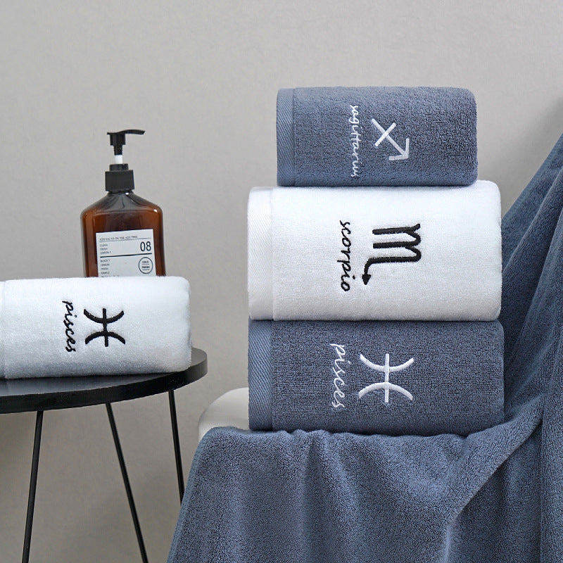 HKM-913427 Cotton Constellation Bath and Beach Towels in Multiple Zodiac Color Options