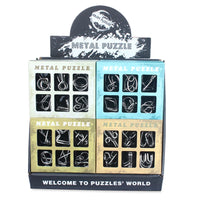 HKM-913427 Interlocking Metal Wire Puzzle Set - 6 Mind Teasers for Ages 7+ - Educational DIY Game