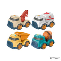HKM-913491 Fire Engine and Ambulance Truck Toy Set with Lights and Music for Kids Ages 2-7