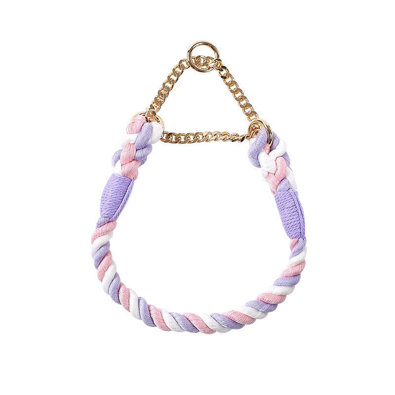 HKM-913555 Braided Rope Dog Pet Explosion-proof Collar