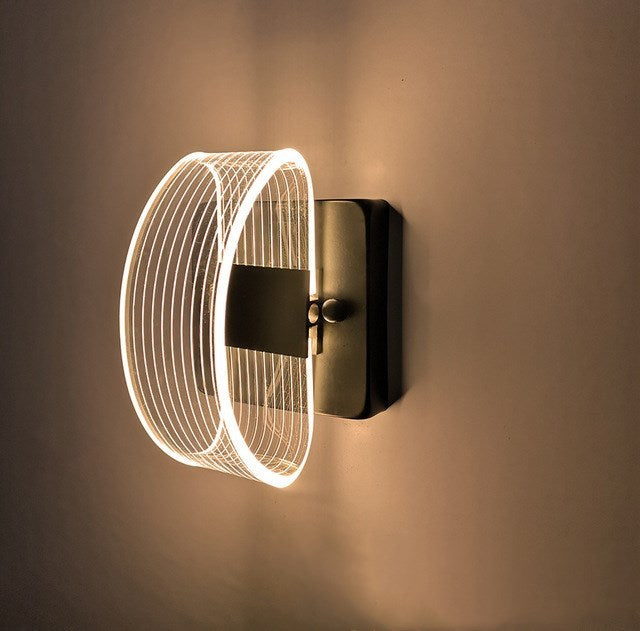 HKM-913555 Modern LED Wall Lamp with Adjustable Two-Color Light for Various Spaces