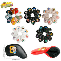 HKM-913683 Creative Minimalist Printed Golf Iron Covers - Set of 9 in Mixed Colors