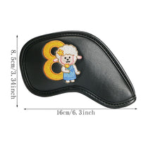 HKM-913683 Creative Minimalist Printed Golf Iron Covers - Set of 9 in Mixed Colors