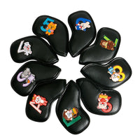 HKM-913683 Creative Minimalist Printed Golf Iron Covers - Set of 9 in Mixed Colors