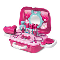 HKM-913683 Princess Makeup Kit for Kids - Pretend Play Beauty Set in Portable Box for Ages 2-7