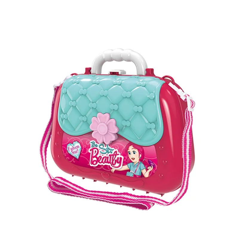 KTX-913683 Princess Makeup Kit for Kids - Pretend Play Beauty Set in Portable Box for Ages 2-7