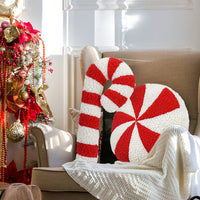 HKM-913811 Candy Decorative Plush Pillow Cushion for Creative Christmas Decor - 14 & 21 Inch Options