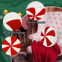 HKM-913811 Candy Decorative Plush Pillow Cushion for Creative Christmas Decor - 14 & 21 Inch Options