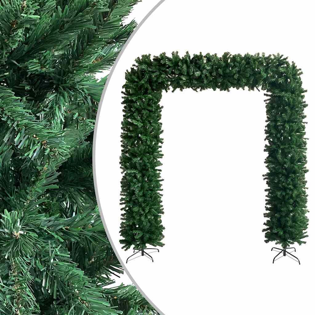 HKM-913811 Realistic Green PVC Christmas Garland with Steel Stands - 240 cm Long