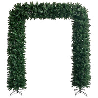 HKM-913811 Realistic Green PVC Christmas Garland with Steel Stands - 240 cm Long