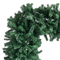 HKM-913811 Realistic Green PVC Christmas Garland with Steel Stands - 240 cm Long