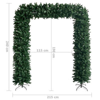 HKM-913811 Realistic Green PVC Christmas Garland with Steel Stands - 240 cm Long