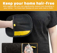 HKM-914003 Cat Hair Removal Gloves - Effective Cat Hair Cleaner in Yellow
