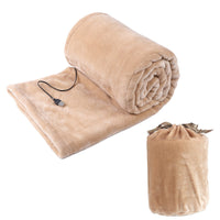 HKM-914003 USB Electric Blanket with Flannel Fabric, Machine Washable, Body Warmer (140x80cm & 160x85cm)