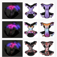 HKM-914195 LED Luminous Pet Chest Strap - Adjustable & Rechargeable, Available in Multiple Colors