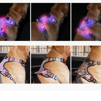 HKM-914195 LED Luminous Pet Chest Strap - Adjustable & Rechargeable, Available in Multiple Colors
