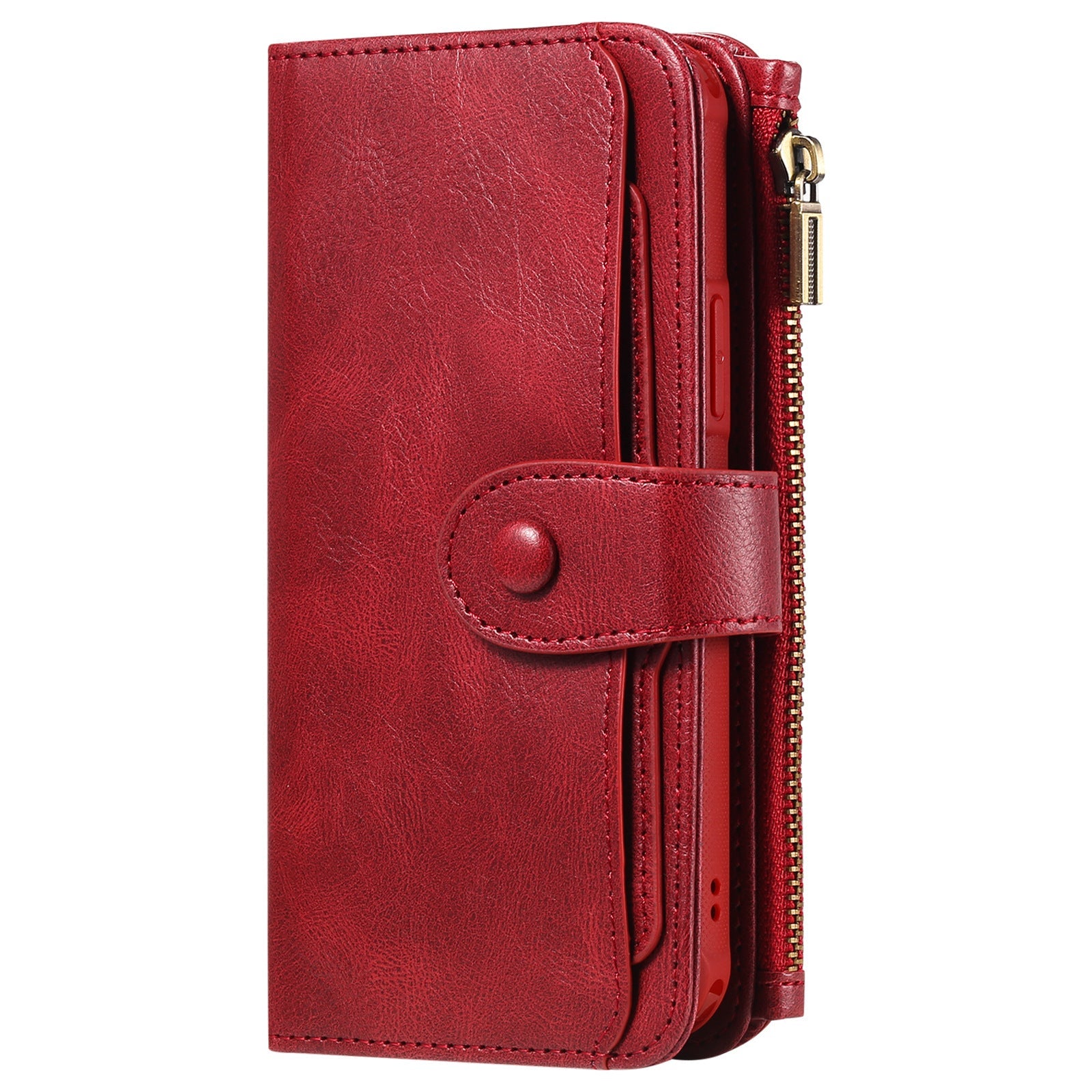 HKM-914259 Multi-Function Leather Phone Case with Card Wallet and Magnetic Closure for 16 Mobile Phones