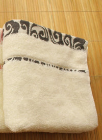 HKM-914579 Thick Cotton Jacquard Face Towel - Crepe-Free, Soft & Absorbent - 33x73 cm